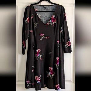 Torrid Black Floral Dress